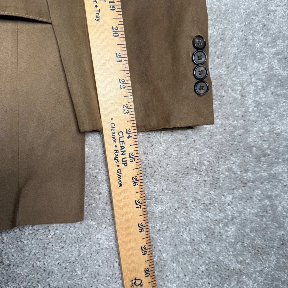 Jos A Bank Men's 44S Brown Microsuede Two Button Sport Coat Blazer Jacket
